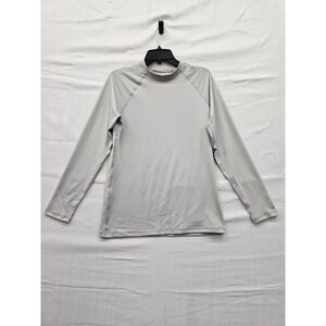 Goodfellow & Co Mens Long Sleeve Rash Guard Gray Polyester Athletic Size Small